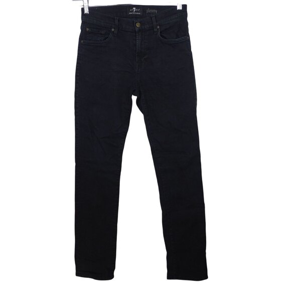7 For All Mankind Luxe Performance Slimmy Skinny Jeans Black Men Size 31 Denim